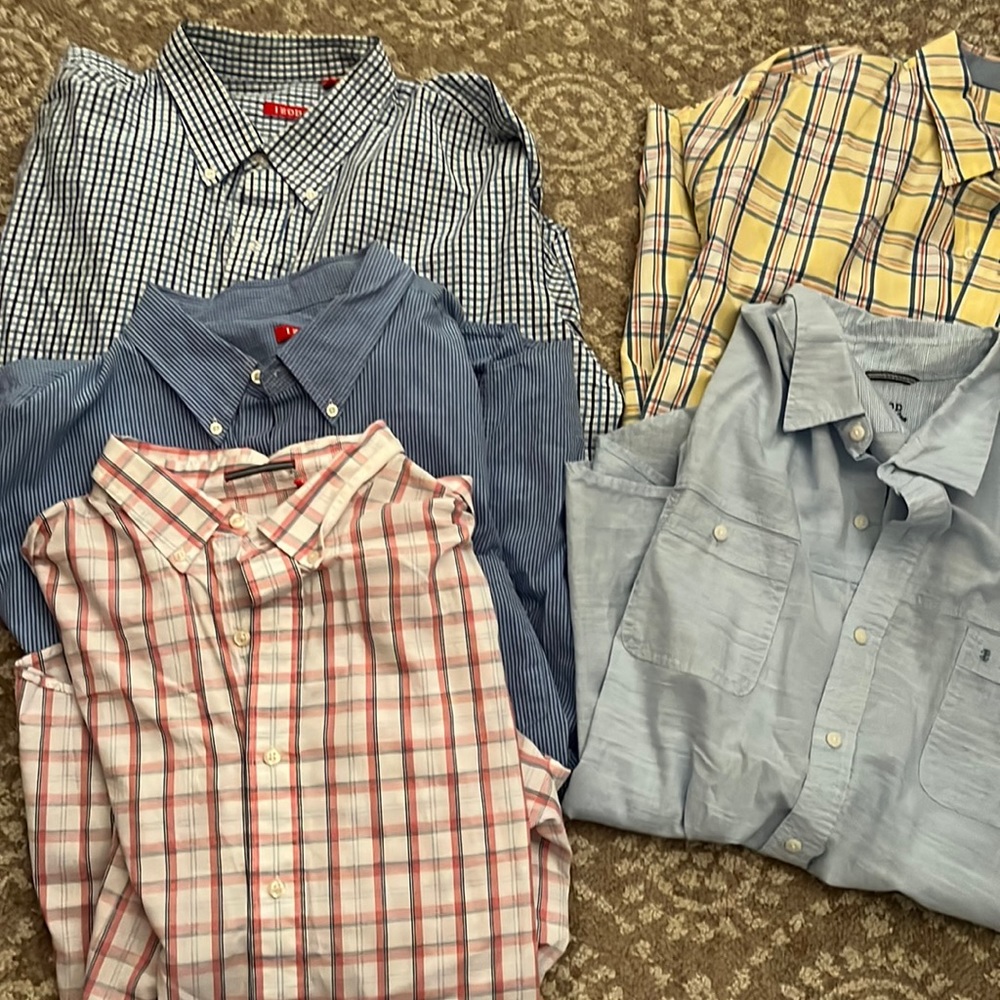 Mens xl izod dress shirt lot size 2x